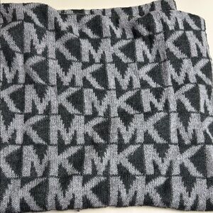 Michael Kors Black and Gray Logo Infinity Scarf